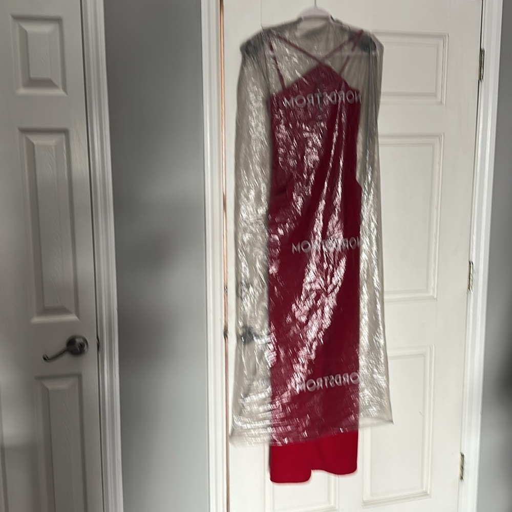 Love Nickie Lew Elegant Red halter Jumpsuit for Women Red small Nordstrom - Picture 13 of 13